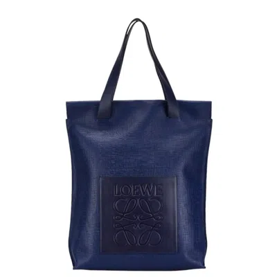 Pre-owned Loewe Navy Leather Shoulder Bag Tote Bag ()