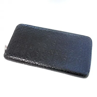 Pre-owned Loewe Navy Long Wallet (bi-fold) ()