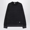 Loewe Blurred Effect Striped Jumper In Blue
