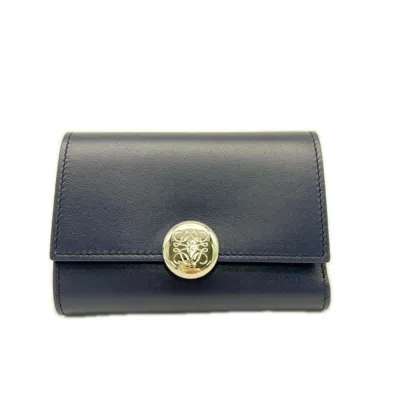 Pre-owned Loewe Navy Wallet (tri-fold) ()