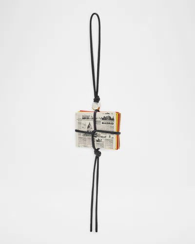 Loewe Newspaper Bag Charm In Multi