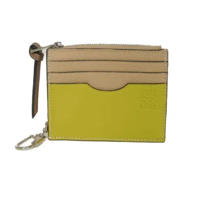 Pre-owned Loewe Nude Beige Leather Coin Purse/coin Case ()