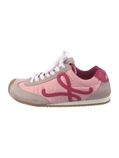 Pre-owned Loewe Nylon Athletic Sneakers In Pink