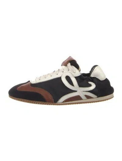 Pre-owned Loewe Nylon Colorblock Pattern Sneakers In Black