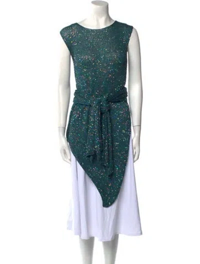 Pre-owned Loewe Nylon Crew Neck Tunic In Blue