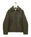 Loewe Nylon Hooded Jacket In Green