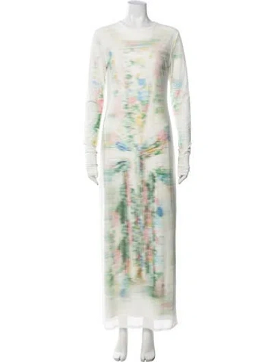 Pre-owned Loewe Nylon Long Dress In Neutrals