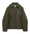 Loewe Nylon Hooded Jacket In Green