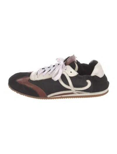 Pre-owned Loewe Nylon Printed Sneakers In Black