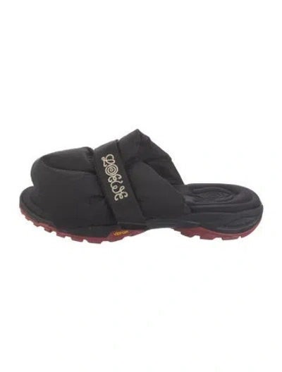 Pre-owned Loewe Nylon Slides In Black/blue