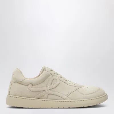 Loewe Oat-colored Jambo Sneakers In Suede Men In White