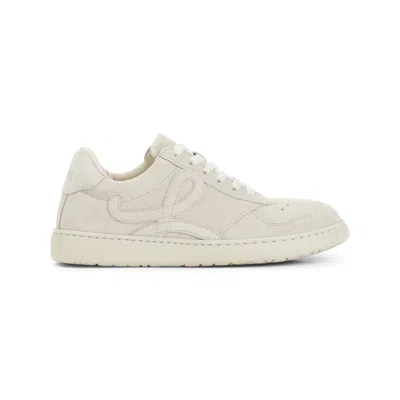 Loewe Oat Milk White Calf Leather Jambo Sneakers In Neutral