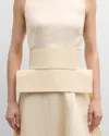 Loewe Obi Nappa Leather Corset Belt In White Vani