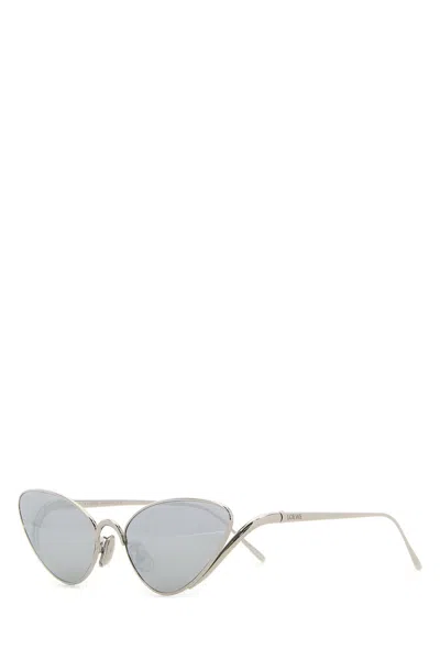 Loewe Occhiale Da Sole In Metallo Argento  Donna