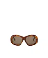 Loewe Occhiali Da Sole Beveled Pentagon In Brown