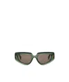 Loewe Womens Transparent Dark Gre Small Butterfly-frame Acetate Sunglasses In Green