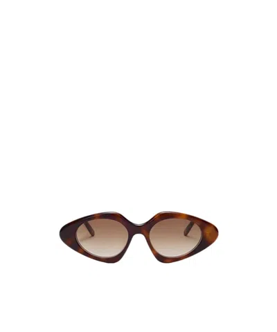 Loewe Occhiali Da Sole Triangle Slim In Brown