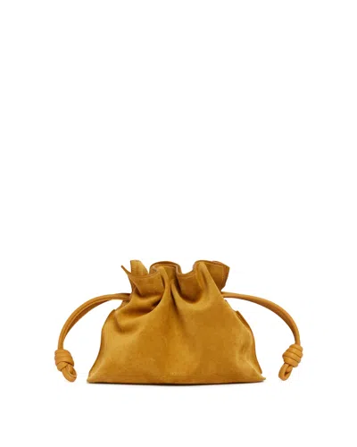 Loewe Ochre Medium Flamenco Clutch Bag In Brown
