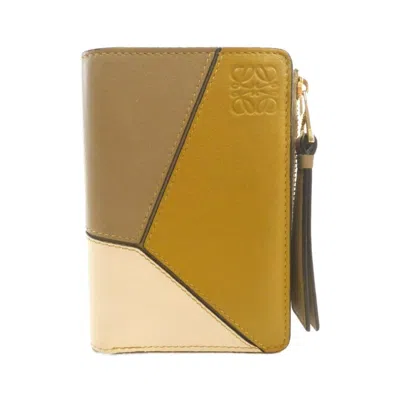 Pre-owned Loewe Ochre Yellow Leather Wallet (bi-fold) ()