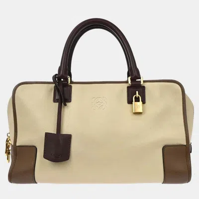 Pre-owned Loewe Off-white Amazona 36 Handbag
