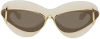 LOEWE OFF-WHITE & GOLD DOUBLE FRAME SUNGLASSES