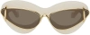 LOEWE OFF-WHITE & GOLD DOUBLE FRAME SUNGLASSES