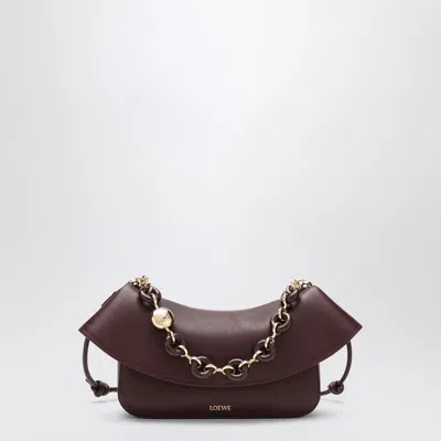 Loewe Ola Medium Bag In Dark Burgundy Women In Red