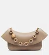 Loewe Womens Ola Medium Leather Cross Body Bag Sand