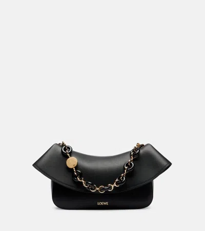 Loewe Womens Black Medium Ola Leather Shoulder Bag