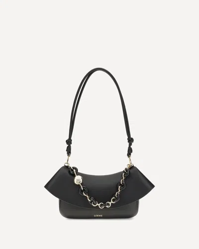 Loewe Ola Medium Embellished Leather Shoulder Bag In Black