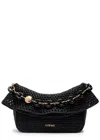 Loewe Medium Ola Shoulder Bag In Raffia And Calfskin