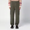 Loewe Man Pants Military Green Size 30 Cotton In Green