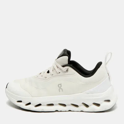 Pre-owned Loewe On Cloudtilt 2.0 Size 42 Cream/white Fabric Lace Up Sneakers