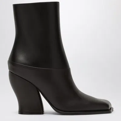LOEWE LOEWE  ONDA BLACK/DARK BROWN ANKLE BOOT