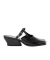 Loewe Modern Leather Onda Mules With Block Heel In Black