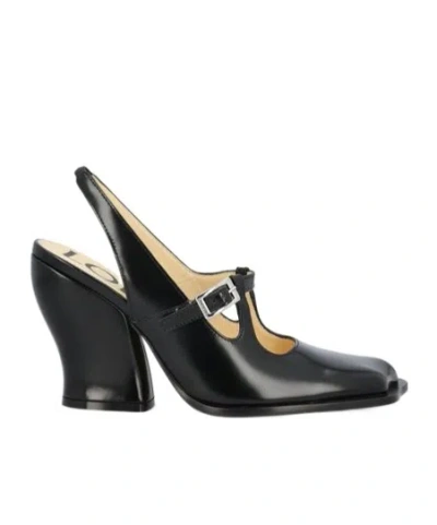 LOEWE LOEWE ONDA SQUARED TOE SLINGBACK PUMPS