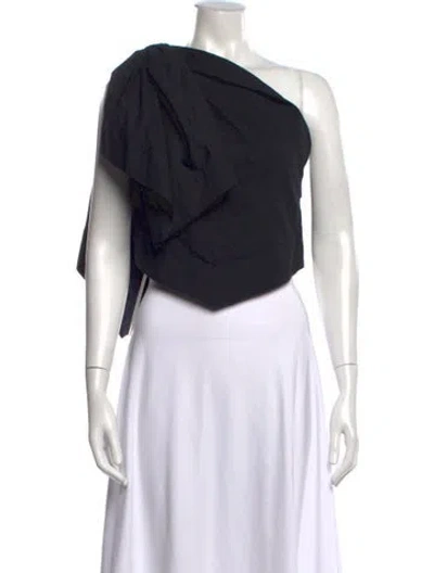 Pre-owned Loewe One-shoulder Sleeveless Top In Black