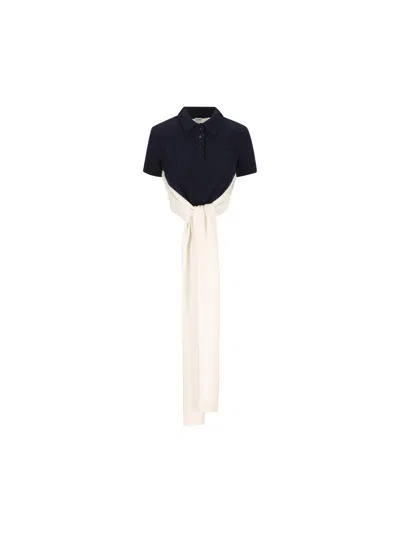 Loewe Open Back Polo Sweater In Black