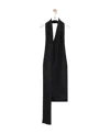 Loewe Scarf Top In Technical Satin In Black