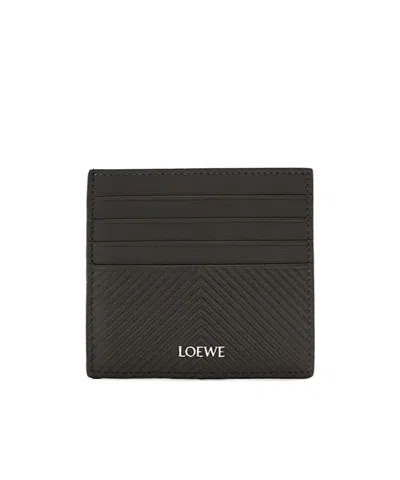 Loewe Open Cardholder In Textured Classic Calfskin In Brown