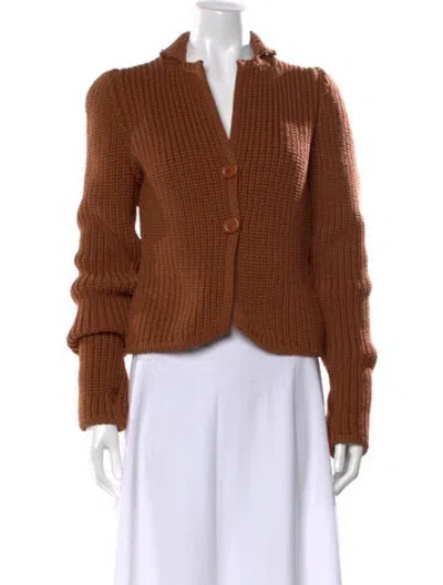 Pre-owned Loewe Open Front Sweater In Brown