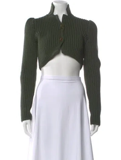 Pre-owned Loewe Open Front Sweater In Green