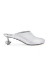 Loewe Toy Mule In Laminated Lambskin In White