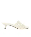 Loewe Petal Anagram Leather Caged Mule Sandals