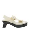 Loewe Ease 70 Oversized Buckle Suede Sandals In Black