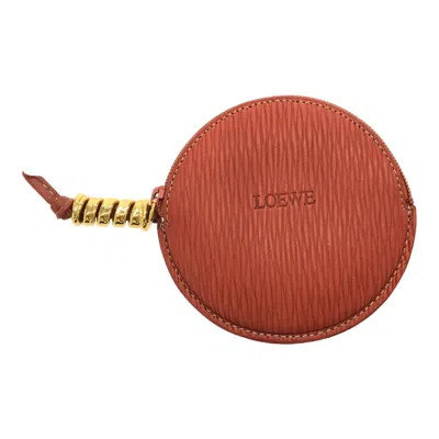 Pre-owned Loewe Orange Leather Coin Purse/coin Case ()