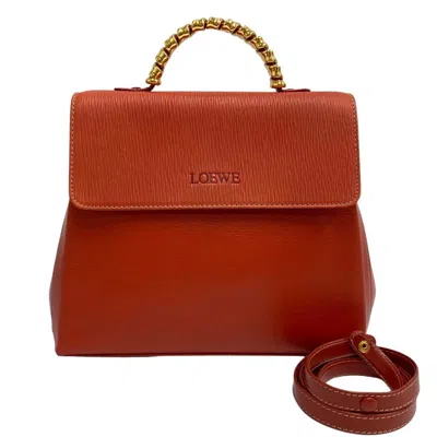 Pre-owned Loewe Orange Leather Shoulder Bag ()