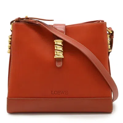 Pre-owned Loewe Orange Leather Shoulder Bag ()
