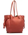 Loewe Orange Leather Small Flamenco Knot Tote (authentic Pre-loved) In Red