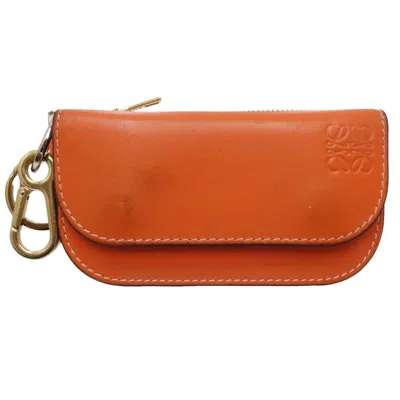 Pre-owned Loewe Orange Leather Wallet (tri-fold) ()